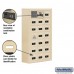 Salsbury Cell Phone Storage Locker - with Front Access Panel - 7 Door High Unit (8 Inch Deep Compartments) - 21 A Doors (20 usable) - Sandstone - Surface Mounted - Resettable Combination Locks
